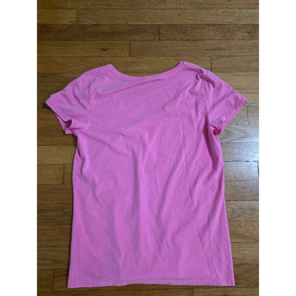 Lilly Pulitzer Pullover T-Shirt Top Short Sleeve Crew Neck Pink Large A001115 - Picture 3 of 7